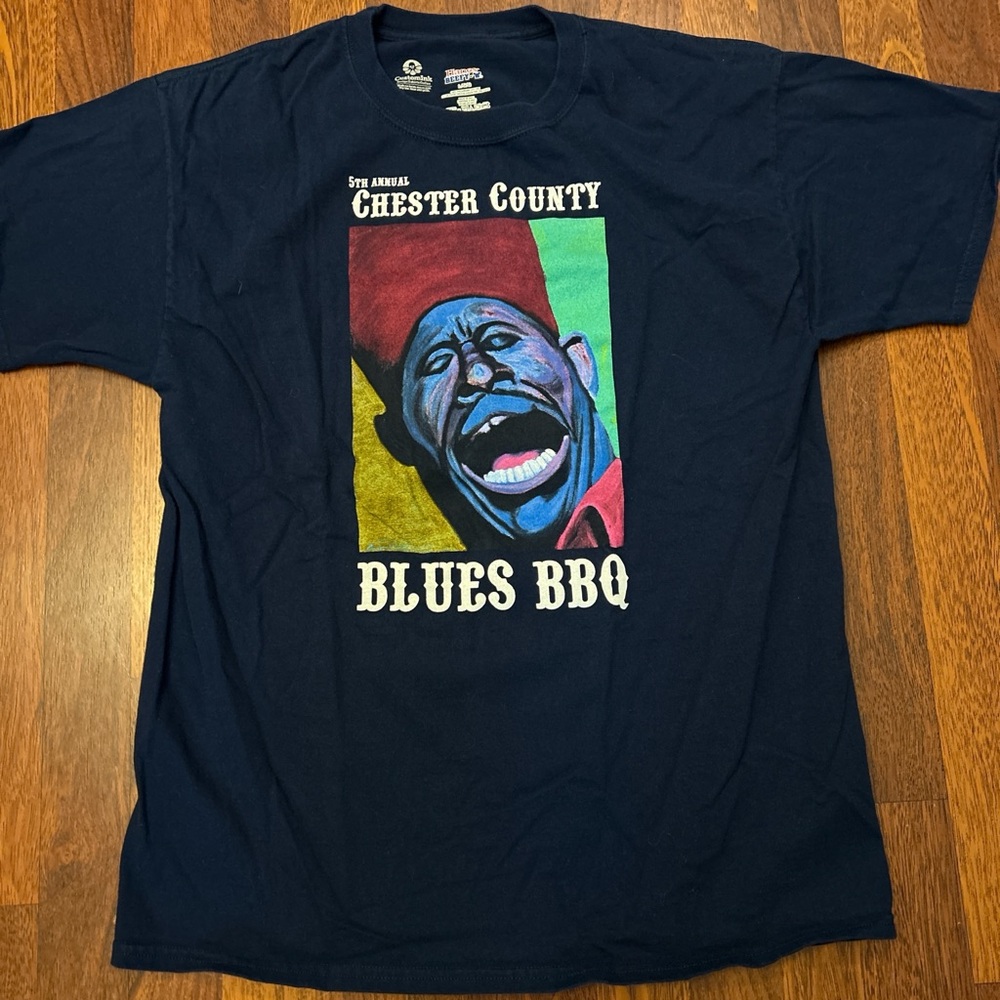 Chester County Blues Music Festival Colorful Graphic Tshirt Size Large